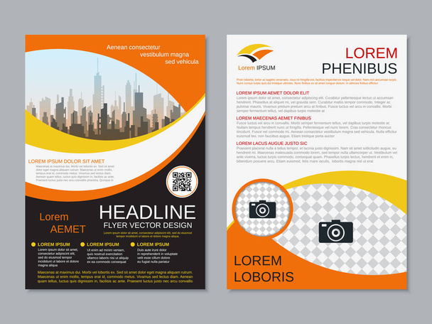 moderne professionelle Business-zweiseitige Flyer, Broschüre, Broschüre Cover, Jahresbericht Vektor Design-Vorlage. a4 Format - Vektor, Bild