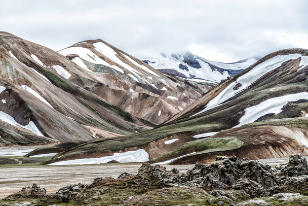 ランドマンナローガルの風景アイスランドハイランド  - 写真・画像