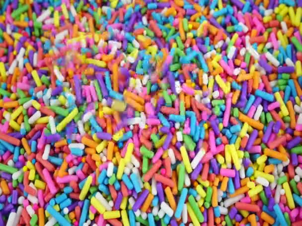 Közelről sok szín cukorkát, Food koncepció. - Felvétel, videó