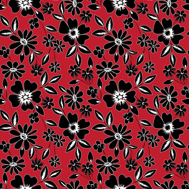 Абстрактный цветок бесшовный фон - Вектор,изображение
