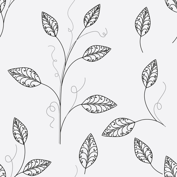 Abstract foliage seamless pattern background - Vector, imagen
