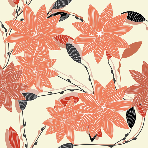 Flower seamless pattern - Wektor, obraz