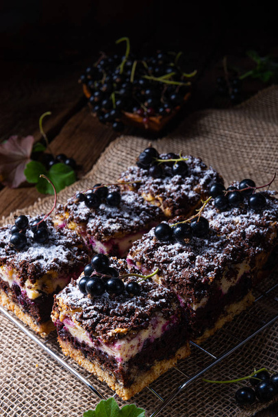 Polish cake from tin with fruit and sprinkles - Φωτογραφία, εικόνα