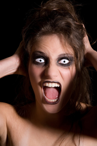 Screaming scary woman - Φωτογραφία, εικόνα
