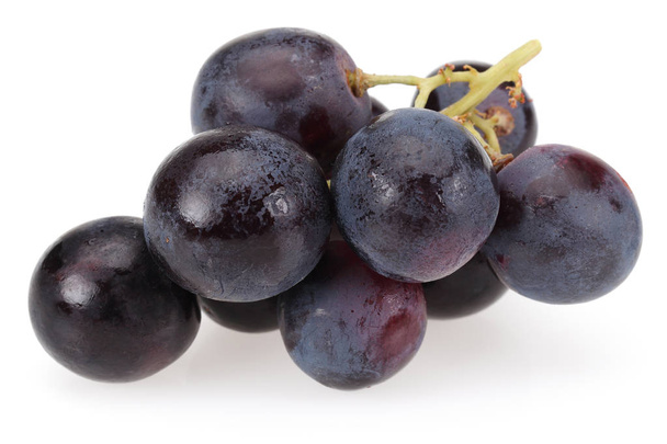 Fresh black grape isolated on white - Photo, Image