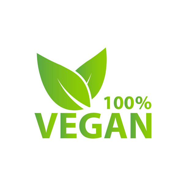Биоэкология веганских икон органические, логотипы этикетки зеленый лист - Вектор,изображение