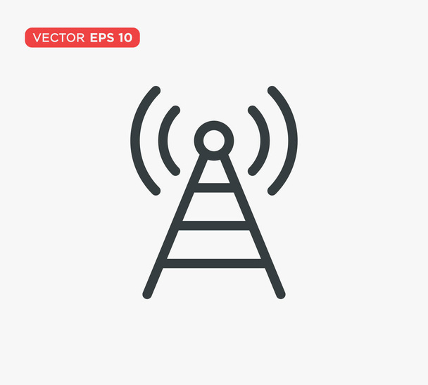 Nadajnik antena sygnał ikona wektor ilustracja - Wektor, obraz