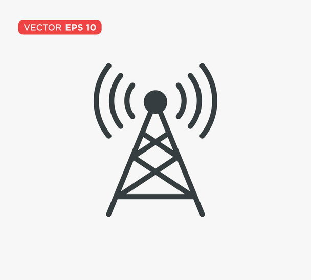 Transmitter Antenna Signal Icon Vector Illustration - Vector, Image