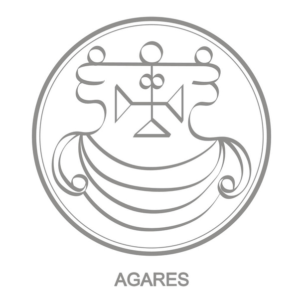 Ikona vektoru se symbolem démona Agares sigil z démona Agares - Vektor, obrázek