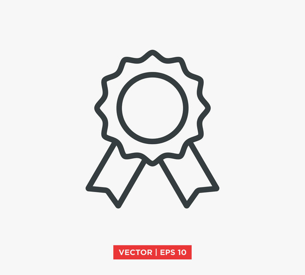 award medaille pictogram vector illustratie - Vector, afbeelding
