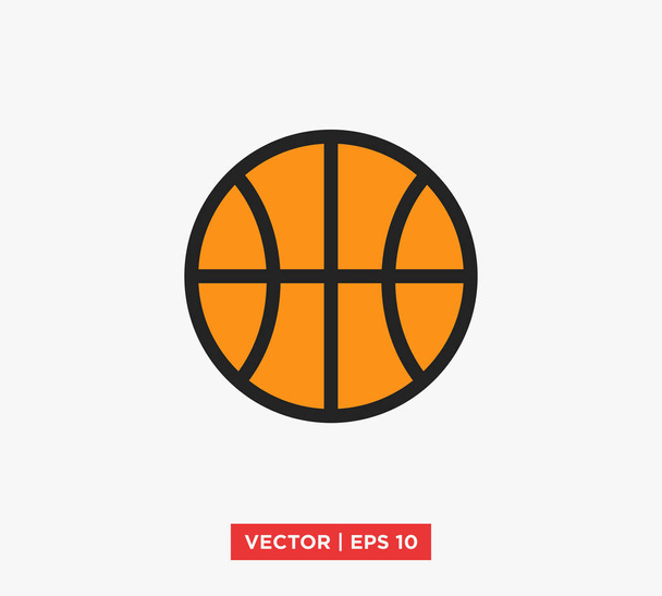 バスケットボールアイコンベクトルイラスト - ベクター画像