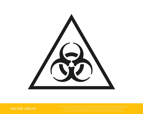 Simbolo di pericolo biologico segno icona vettoriale
 - Vettoriali, immagini