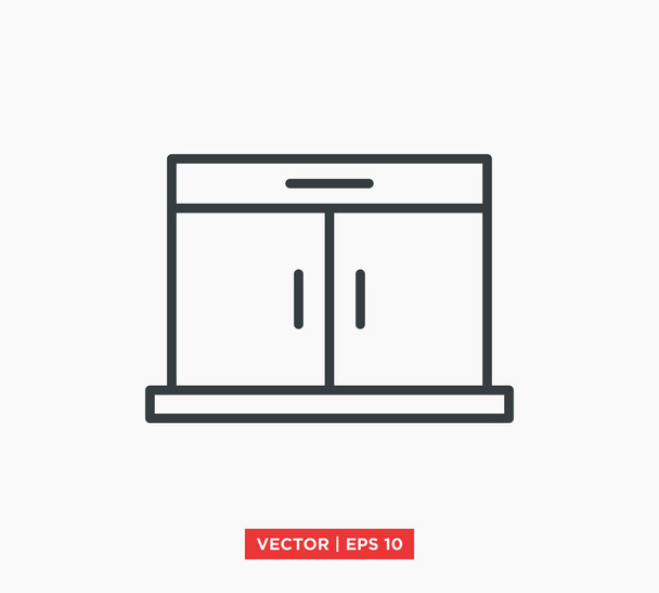 icono del gabinete vector ilustración - Vector, Imagen