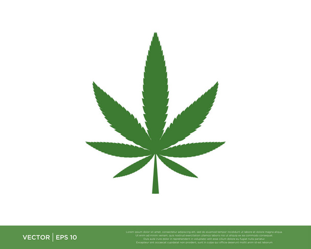 大麻マリファナリーフ医療ロゴアイコンベクトル - ベクター画像