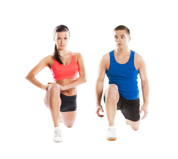 athletic man and woman - Foto, Imagem