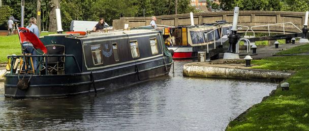 hatton locks grand union canal warwickshire england uk - 写真・画像