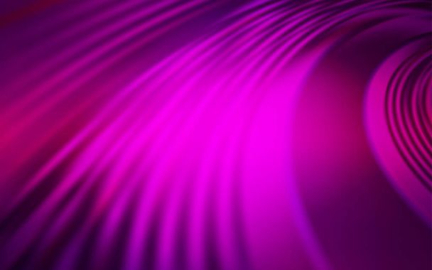 Dark Purple vector pattern with curved lines. - Vector, Image