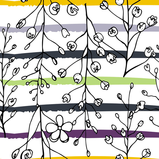 Tropical, modern stripes motif - Vecteur, image