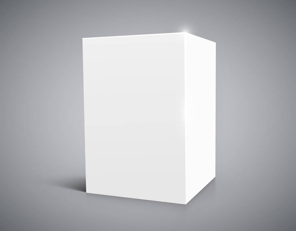 Cubo blanco en blanco aislado sobre fondo blanco
. - Vector, imagen