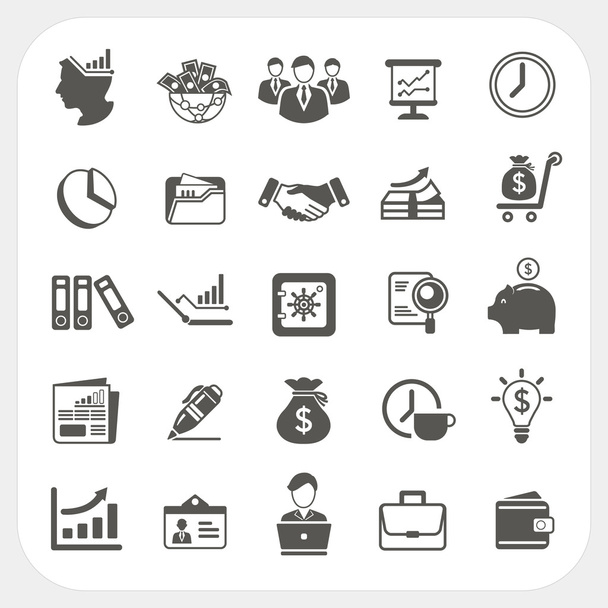 Business, Financiën icons set - Vector, afbeelding