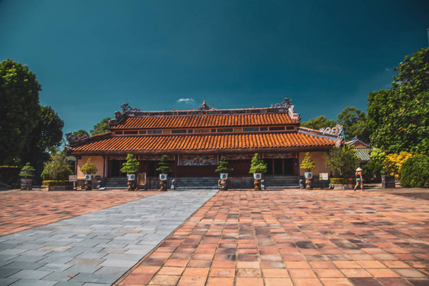 Hue imperial palace and Royal Tombs in Vietnam - Photo, Image