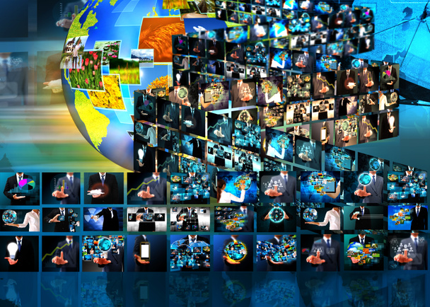 Telewizja i internet produkcji .technology i biznes conc - Zdjęcie, obraz