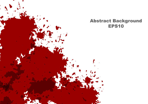 salpicos abstratos pintados de cor vermelha. vetor isolado em ba branco
 - Vetor, Imagem