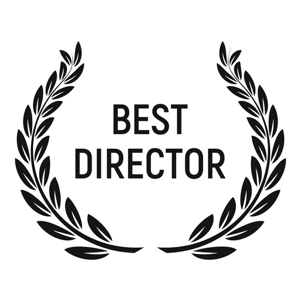 Best director award icon, simple style - Vetor, Imagem