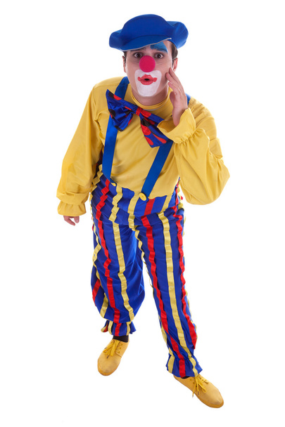 Clown isolated on white background - Foto, afbeelding