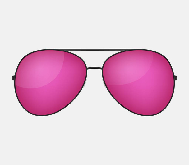Pink vector glasses . - Vector, Image