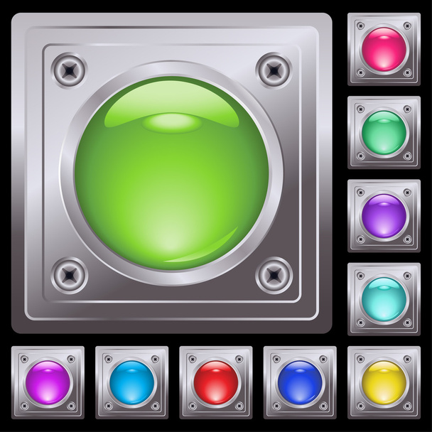 Set of buttons - Vektor, kép