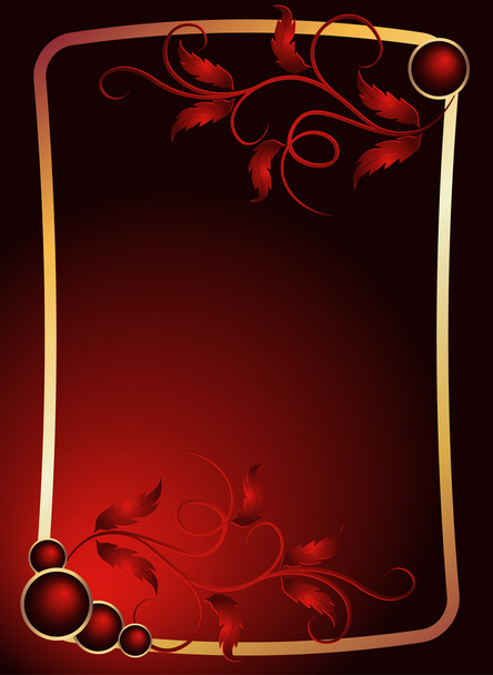 kwiatowy czerwone tło - Wektor, obraz