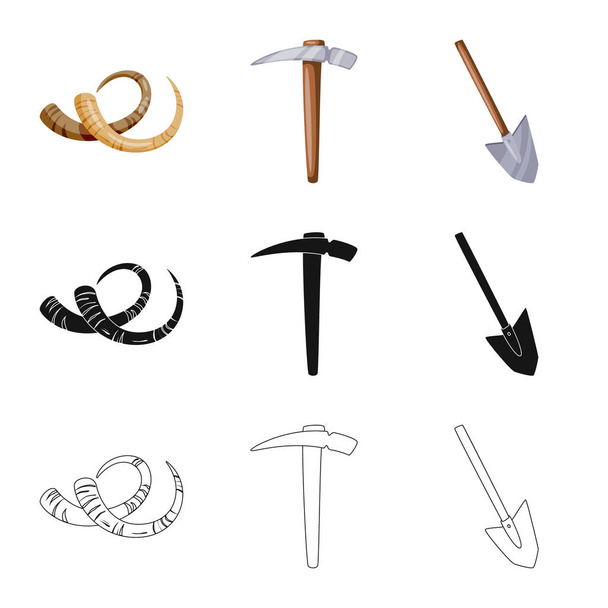 Vector design of story and items symbol. Set of story and attributes vector icon for stock. - Vettoriali, immagini
