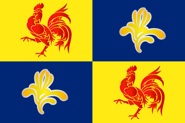 Bandeira da Valónia na Bélgica
 - Foto, Imagem