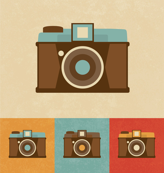 retro ikony - kamera - Vektor, obrázek