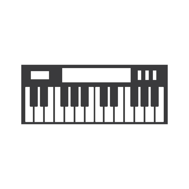 Piyano simgesi vektör ilustration  - Vektör, Görsel