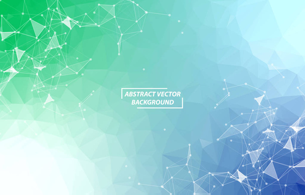 Abstract Colorful Polygonal Space Background with Connecting Dot - Vektor, Bild