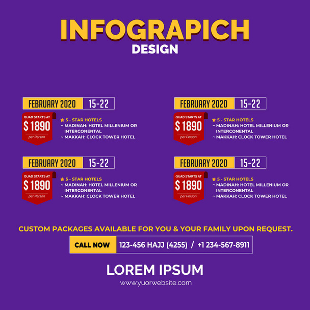 Design de elemento infográfico com 3 pacotes ou opções
 - Vetor, Imagem