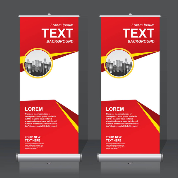 Roll up banner design template, vertical, abstract background, pull up design, modern x-banner, rectangle size.  - Vector, Image