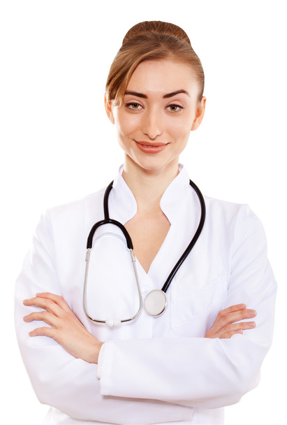 Smiling medical doctor woman with stethoscope. - Valokuva, kuva