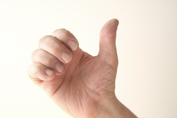 手ジェスチャー親指のアップの - 写真・画像