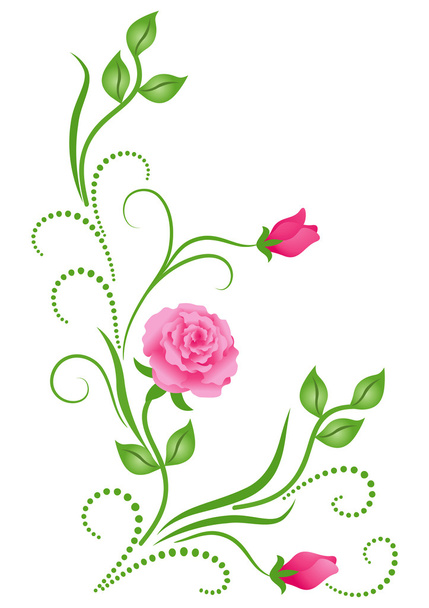 Decorative floral ornament - Διάνυσμα, εικόνα