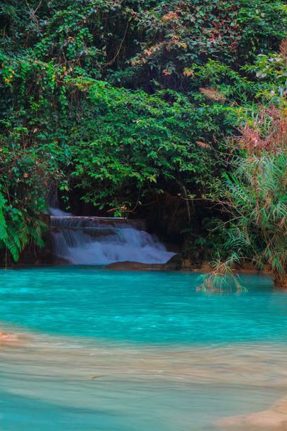 Tat Kuang Si Waterfalls Beautiful landscape in Luang Prabang, Laos - Photo, Image