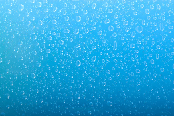 gotas de água no fundo azul gradiente
 - Foto, Imagem