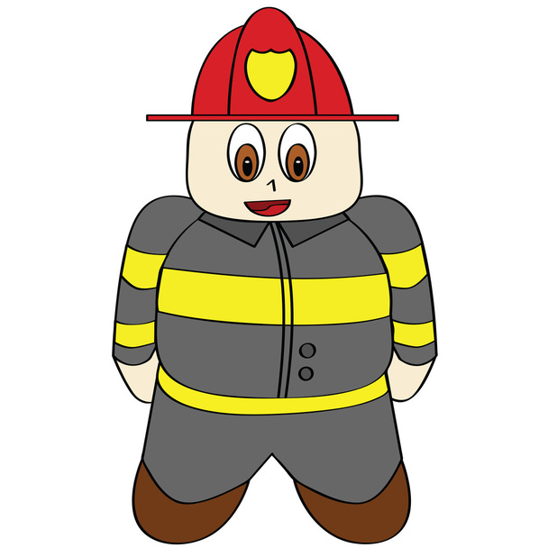 Cartoon fireman - Διάνυσμα, εικόνα