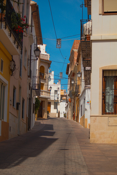 Streets of the small old town Calpe in Spain. - 写真・画像