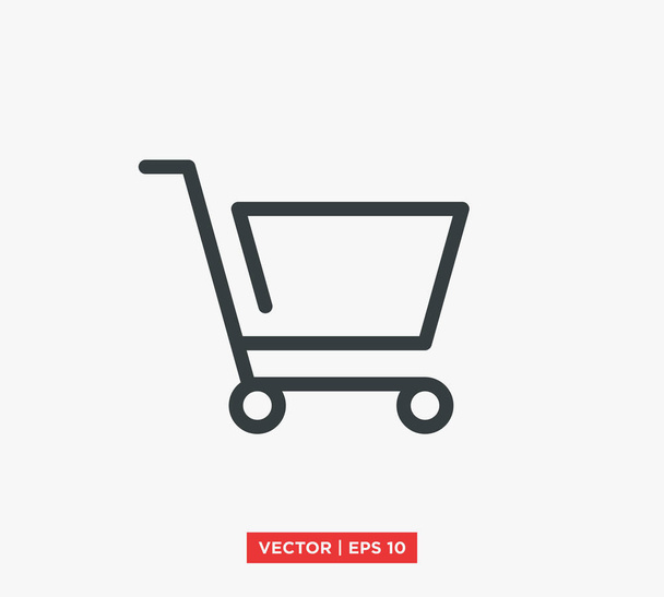 Shopping Cart Icon Vector Illustration - Vector, Image