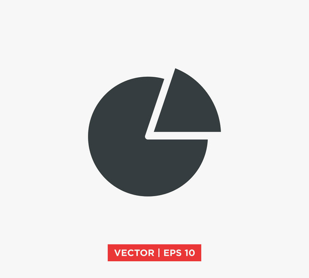 grafico a torta icona vettoriale illustrazione - Vettoriali, immagini
