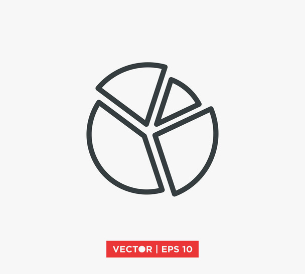векторная иллюстрация круговой диаграммы - Вектор,изображение