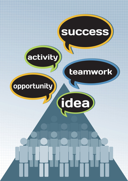 podnikatelský koncept pro představu, příležitost, týmová práce, aktivita, odchovů, kolegům chovatelům - Vektor, obrázek